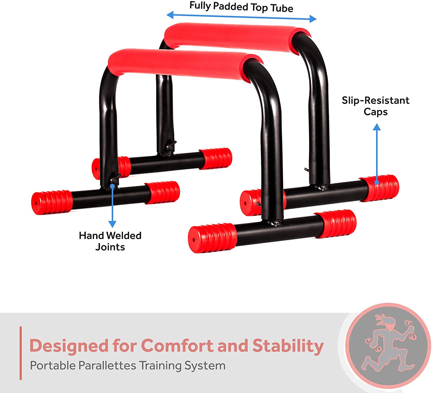 Rubberbanditz Parallettes Push Up & Dip Bars